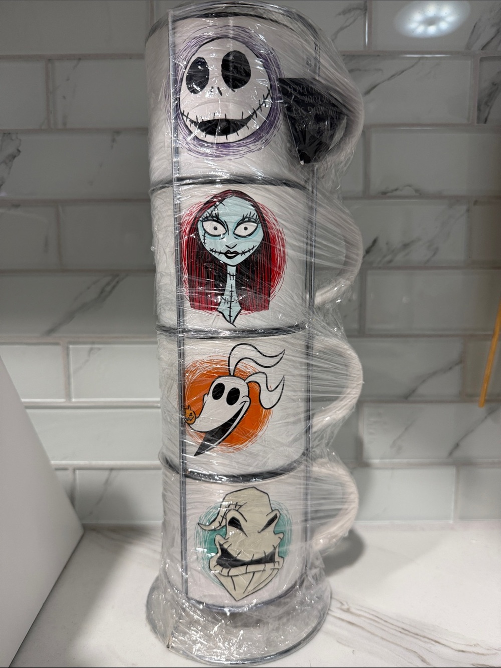 White Nightmare Before Christmas mugs